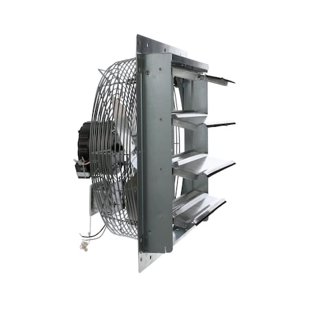 Tpi Exhaust Fan, 16" TEAO Motor, 120V, With Shutter, 1/8HP, 3-Speed, Gray CE 16-DS